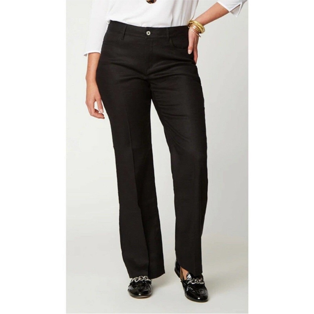 Curves 360 by NYDJ The Trouser Linen Blend Pants
